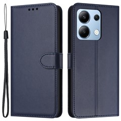 For Xiaomi Redmi Note 13 4G Leather Case Wallet Phone Cover with Stand - Blue