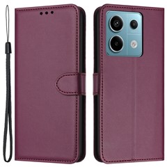 For Xiaomi Redmi Note 13 Pro 5G / Poco X6 5G Wallet Case Leather Stand Phone Cover - Purple