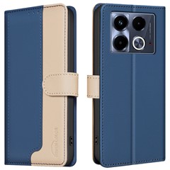 BINFEN COLOR BF33 For Infinix Note 40 Case RFID Blocking Leather Phone Cover Wallet - Blue