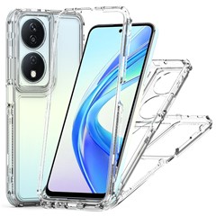 For Honor 90 Smart / X7b 4G Case Acrylic+TPU 3-in-1 Transparent Phone Cover