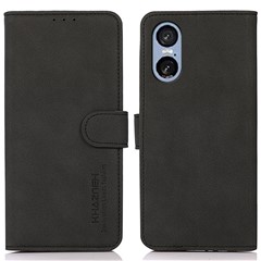 KHAZNEH For Sony Xperia 5 VI Case PU Leather Wallet Phone Cover - Black