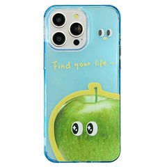 For iPhone 13 Pro Max Case Acrylic+TPU Phone Shell Fruit Emotion Pattern - Apple