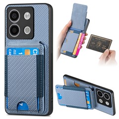 C1-12 For Xiaomi Poco X6 5G / Redmi Note 13 Pro 5G Case Card Holder Anti Drop Leather Back Cover - Blue