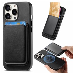 B2 For iPhone 15 Pro Max Case Card Holder Detachable 2-in-1 Magnetic Phone Cover - Black