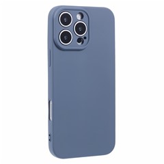 For iPhone 16 Pro Max Case Fiber Lining TPU Soft Anti-Scratch Phone Cover - Lavender Grey