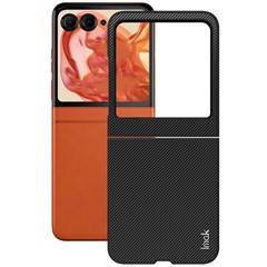 IMAK Ruiyi Series for Motorola Razr 60 / Razr 50 5G / Razr 2024 5G Case Carbon Fiber Leather+PC Phone Cover
