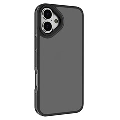 C1 Series For iPhone 16 Case Frosted Translucent TPU+PC Phone Cover Skin-Friendly Touch - Black