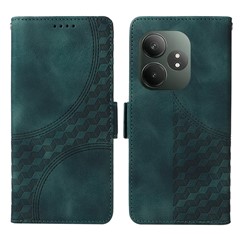 For Realme GT 6 5G / GT Neo6 SE 5G Case Rhombus Starry Phone Leather Cover - Green