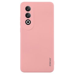 ENKAY HAT PRINCE For Oppo K12 Case Straight Edge Solid Color Silicone Phone Cover - Pink