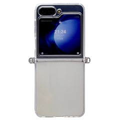 For Samsung Galaxy Z Flip5 5G Case TPU Crystal Clear Phone Cover with Side Buckles