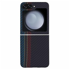 For Samsung Galaxy Z Flip5 5G Case Carbon Fiber Texture Color Woven Pattern Aramid Fiber Phone Cover