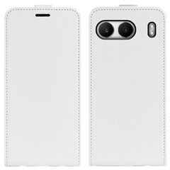 For OnePlus Nord 4 Case with Card Slots Vertical Flip Leather Phone Cover - White