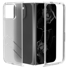 For Google Pixel 9 Pro Fold 5G Clear Case Wave Texture Matte Hard PC Protective Phone Cover