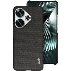 IMAK Ruiyi Series for Xiaomi Poco F6 5G / Redmi Turbo 3 5G Case Fabric Texture Leather+PC Phone Back Cover - Black