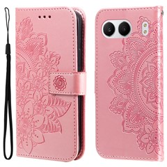 For OnePlus Nord 4 Case Floral Pattern PU Leather Wallet Stand Phone Cover - Pink