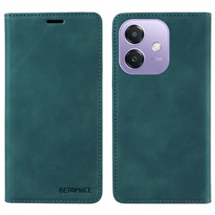 BETOPNICE 003 For Oppo A5x 5G / A3x 4G / A3x 5G (India) Wallet Case Leather Phone Cover with Stand - Green