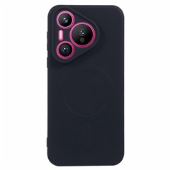For Huawei Pura 70 Case Shockproof TPU Phone Cover Magnetic Case - Black