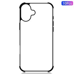 10Pcs / Pack For iPhone 16 Case Four Corners Anti-Drop PC+TPU Phone Cover Support Heat Transfer Printing