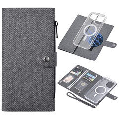 VILI GBS-C Series for iPhone 16 Pro Case Detachable PU Leather Magnetic Phone Cover - Black