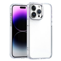 For iPhone 16 Pro Clear Case Shockproof TPU+PC Hybrid Phone Cover - Transparent