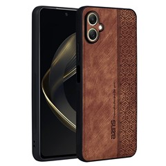 AZNS For Samsung Galaxy A06 4G Case Protective PU Leather Covered TPU Phone Shell - Brown