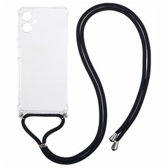 For Samsung Galaxy A06 4G Case Reinforced Corner TPU Clear Phone Cover with Lanyard