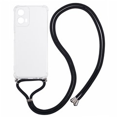For Motorola Moto G45 5G / G34 5G Case Reinforced Corner TPU Clear Phone Cover with Lanyard