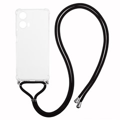 For Motorola Moto G24 4G Case Reinforced Corner TPU Clear Phone Cover with Lanyard