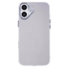 For iPhone 16 Plus Case Electroplated Mirror Surface Acrylic+TPU Phone Cover