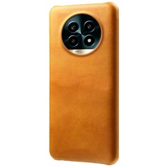 For Realme 13 Pro 5G (Global) / 13 Pro+ 5G (Global) Case Calf Texture PU Leather Hard PC Protective Phone Cover - Orange