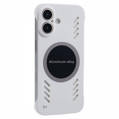 For iPhone 16 Case Hard PC Frameless Heat Dissipation Phone Cover - White