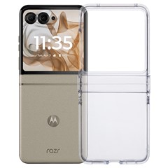 For Motorola Razr 50 5G Shockproof Case Crystal Clear PC Phone Shell 3-Piece Design Phone Cover