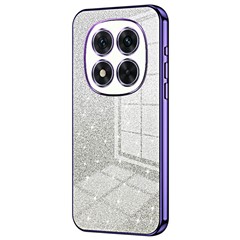 For Xiaomi Redmi Note 14 Pro 5G / Poco X7 5G Case Electroplating Gradient Glitter TPU Phone Cover - Purple