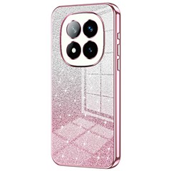For Xiaomi Redmi Note 14 Pro+ 5G Case Electroplating Gradient Glitter TPU Phone Cover - Pink