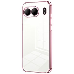 For OnePlus Nord 4 Case Electroplating Frame Soft TPU Phone Cover - Pink