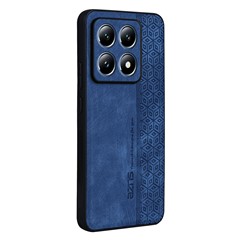 AZNS For Xiaomi 14T Pro Case Protective PU Leather Covered TPU Phone Shell - Blue