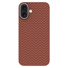 KZDOO For iPhone 16 Case Anti-Scratch Phone Cover Kevlar Aramid Fiber Made - M Texture / Red