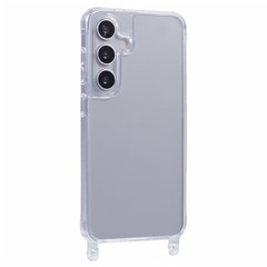 For Samsung Galaxy S24 Case PC+TPU 1.5mm Clear Phone Cover with Lanyard Holes