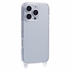 For iPhone 16 Pro Max Case TPU 1.8mm Clear Phone Cover with Lanyard Holes