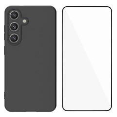 WANLONFENG MS Series for Samsung Galaxy S25+ TPU Case Matte Back Cover with Tempered Glass