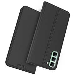 For Infinix Hot 50 4G Case PU Leather Phone Cover with Card Holder Stand Magnetic Closure - Black