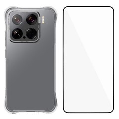 WANLONFENG WL Series for Xiaomi 15 TPU Case 2.0mm Phone Cover with Tempered Glass Film