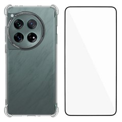 WANLONFENG WL Series for OnePlus 12 5G TPU Case 2.0mm Phone Cover with Tempered Glass Film