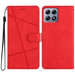 For Xiaomi 14T Pro Case Crazy Horse Texture PU Leather Wallet Stand Phone Cover - Red