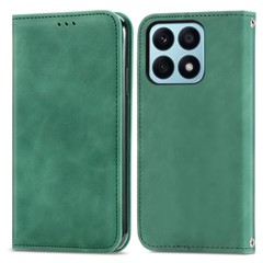 For Honor 200 Smart 5G / X7c 4G / Play 60 Plus 5G Case Skin Touch Feeling Leather Card Holder Phone Cover Magnetic Absorption - Green