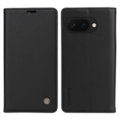 YIKATU YK-001 For Google Pixel 9a Case Stand Leather Phone Cover Strong Magnetic Closure - Black