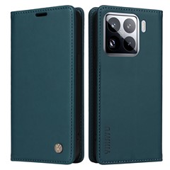 YIKATU YK-001 For Xiaomi 15 Pro Case Stand Leather Phone Cover Strong Magnetic Closure - Green