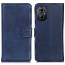 Cowhide Texture Phone Case For Xiaomi Poco M4 5G, Flip Wallet Stand Magnetic Clasp Shockproof PU Leather Phone Cover - Blue