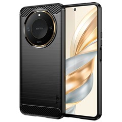 MOFI JK TPU Series-1 For Honor X60 5G Case Carbon Fiber Texture TPU Soft Phone Cover - Black
