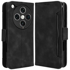 For Oppo Find X8 Pro 5G Leather Case Phone Wallet Cover with Multiple Card Slots - Black